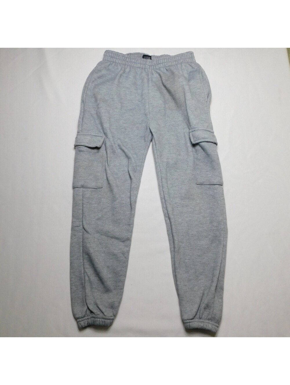 Quad Seven Boys Grey Fleece Cargo Sweatpants Joggers Size XL 16/18 Pockets